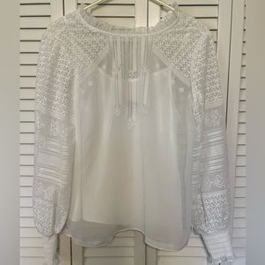 White sheer blouse from WHBM size 4